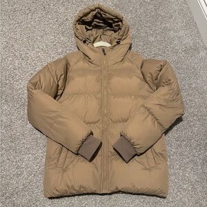 Women's Tan Puffer Jacket